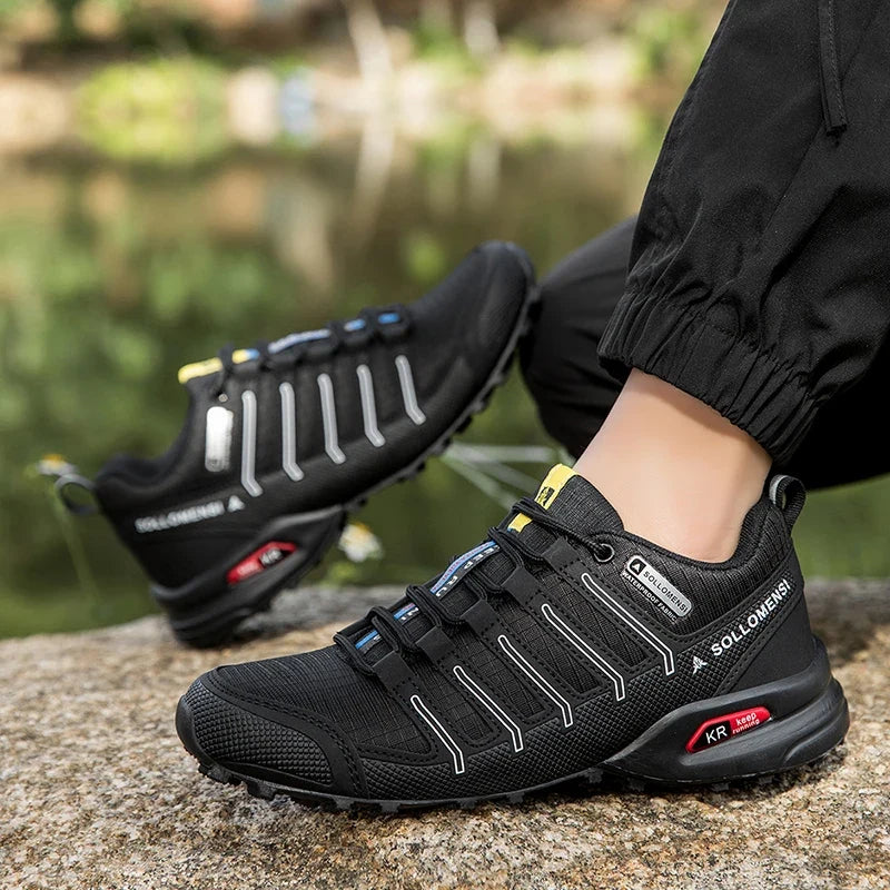Chaussures de randonnée homme résistantes à l'eau et antidérapantes, tout-terrain