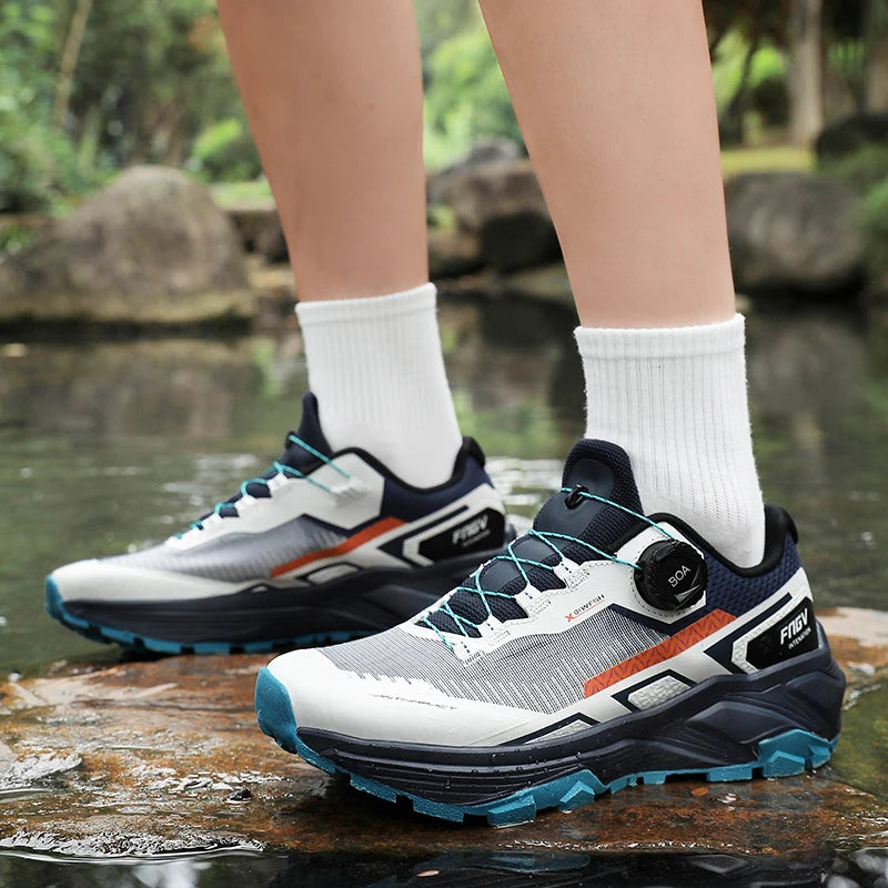 Chaussures de marche homme respirantes et résistantes, doublure mesh anti-odeur