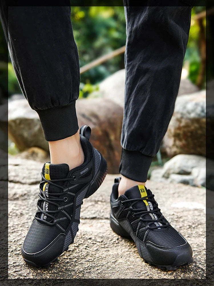 Chaussures de randonnée homme basses résistantes à l'eau et respirantes, tout-terrain