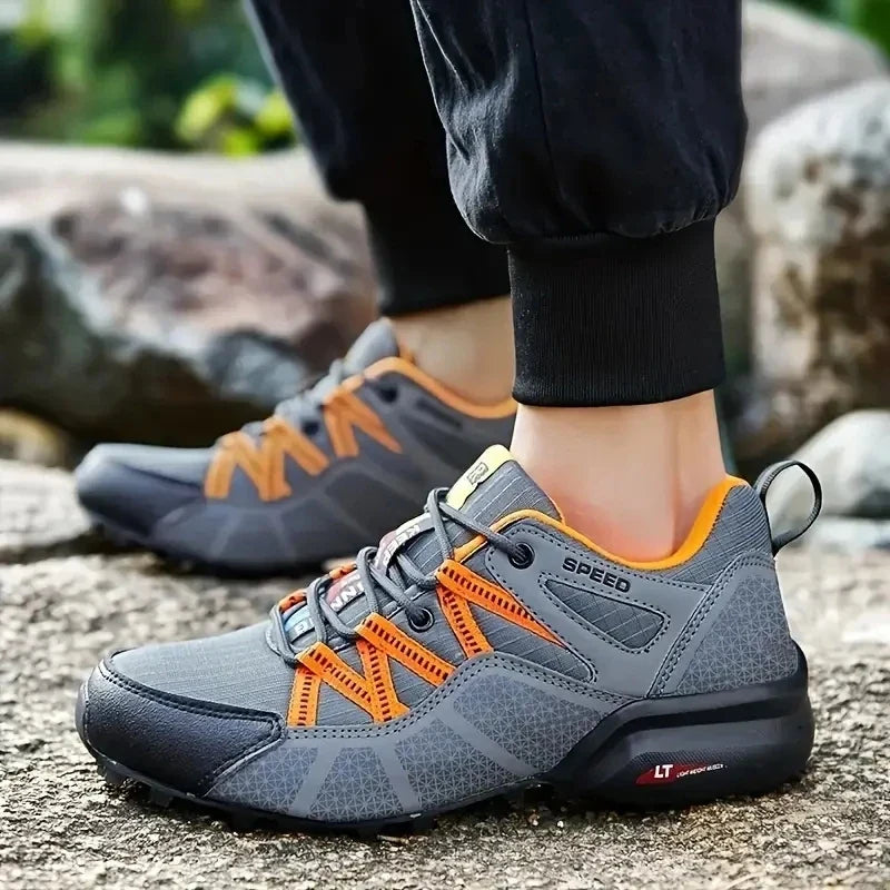 Chaussures de randonnée homme résistantes à l'eau à tige mi-haute, antidérapantes