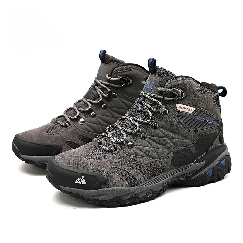 Chaussures de randonnée homme montantes en cuir suédé, chaudes et déperlantes pour l'hiver