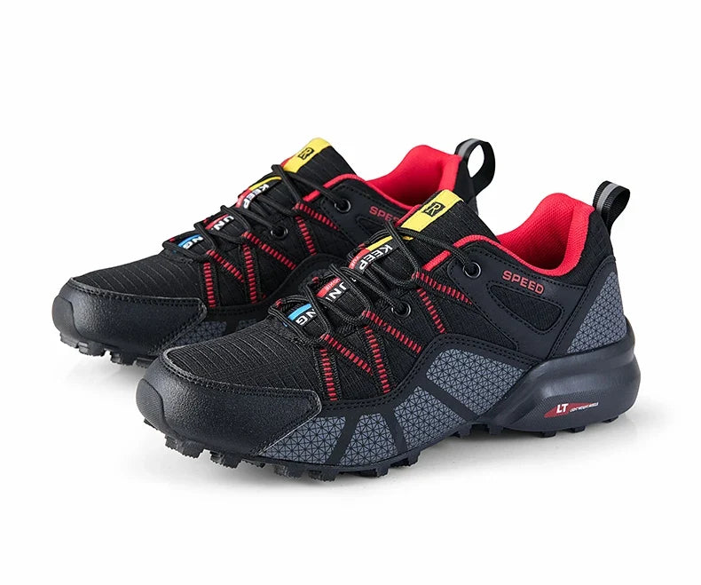 Chaussures de randonnée homme résistantes à l'eau à tige mi-haute, antidérapantes