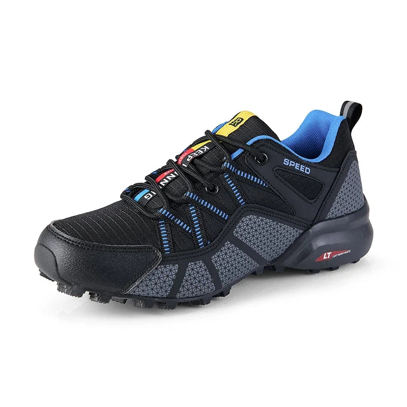 Chaussures de randonnée homme résistantes à l'eau à tige mi-haute, antidérapantes