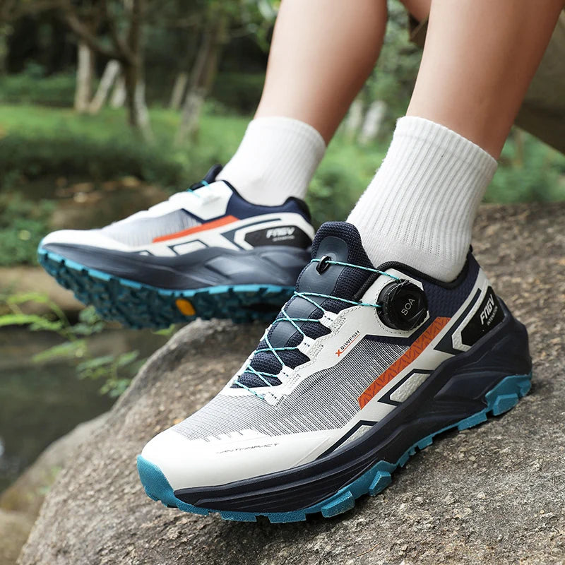 Chaussures de marche homme respirantes et résistantes, doublure mesh anti-odeur