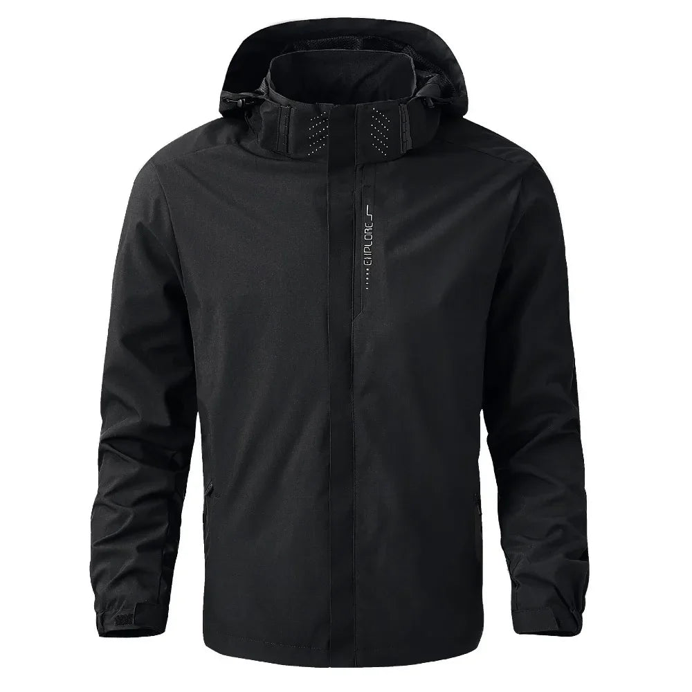 Veste de randonnée homme imperméable à capuche, légère (coupe-pluie)